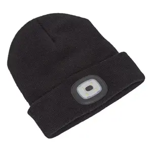 Sealey Beanie Hat 4 SMD LED USB Rechargeable LED185