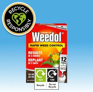 Weedol Rapid Weed Killer Liquid Concentrate 12 Tubes Treats 120m2 Weed Control