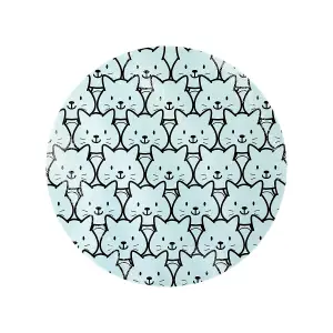 Grindstore Because Cats Circular Gl Chopping Board Blue (One Size)