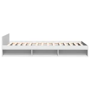 Berkfield Bed Frame with Drawer without Mattress White 100x200 cm