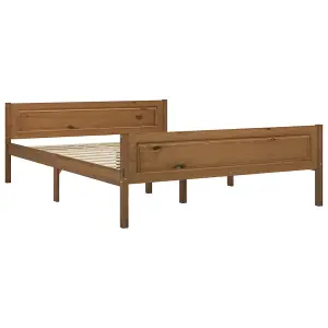 Berkfield Bed Frame Solid Pinewood Honey Brown 120x200 cm