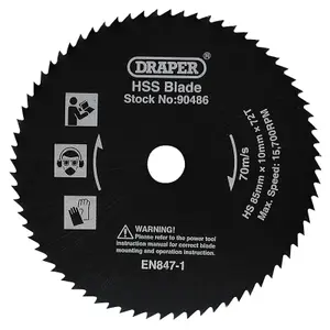 Draper  HSS Saw Blade, 85mm 90486