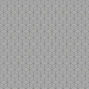 Glass mosaic on mesh for bathroom or kitchen 26.5cm x 30.5cm - Silver Geometric Cubes