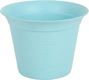 Stewart 10PC Turquoise Small Plastic Flower Pots 18.5cm (Dia)