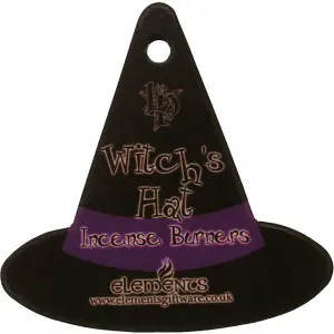 Witch Hat With Cat Incense Cone Holder