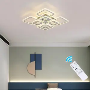 Garwarm Ceiling Lights Living Room Acrylic Flush Mount Led Ceiling Lights, Nordic Chandeliers With 8 Rectangles Lighting Fixture