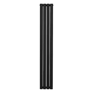 Oval Radiator - 1600 x 240mm - Black