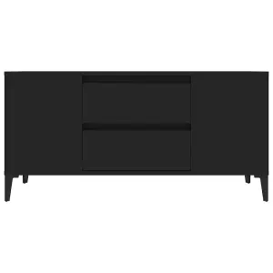 Berkfield TV Cabinet Black 102x44.5x50 cm Engineered Wood