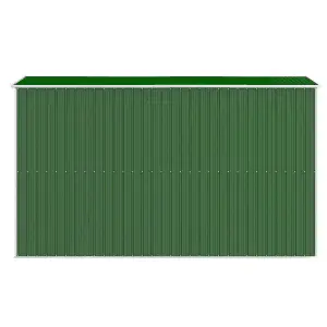 Berkfield Garden Shed Green 192x357x223 cm Galvanised Steel