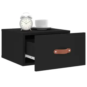 Berkfield Wall-mounted Bedside Cabinets 2 pcs Black 35x35x20 cm