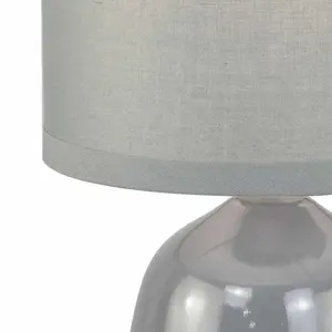 Mellisha 25.5Cm Table Lamp Set (Set of 2) Grey Glaze / Grey