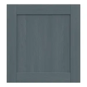 Alpinia Matt dusk blue wood effect Shaker Tall appliance Cabinet door (W)600mm (H)633mm (T)18mm