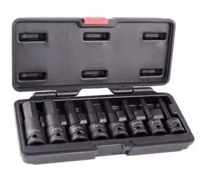 YATO YT-1066, 1/2" impact hex bits sockets set 8 pcs sizes6-17mm