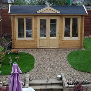 Lasita Muskham 2 Clockhouse Log Cabin - 4m x 3m - Double Glazed Summer House