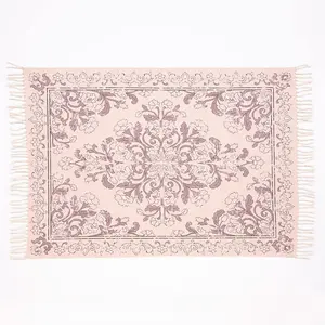 Kew 160x230cm Mauve Antique Printed Rug With Tassel