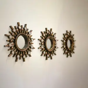 3pc Bronze Effect Hanging Mirror Set