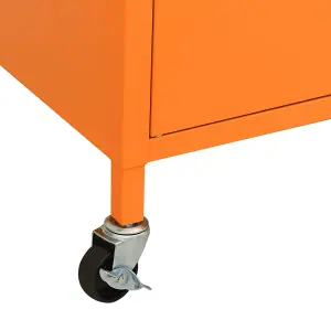 Berkfield Storage Cabinet Orange 60x35x56 cm Steel