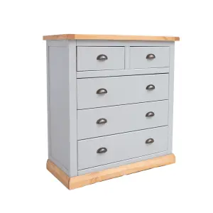 Bomporto 5 Drawer Chest of Drawers Brass Cup Handle