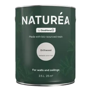 GoodHome Naturéa Driftwood Velvet matt Wall paint, 2.5L