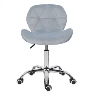 Erltrud Desk Chair Grey / Velvet