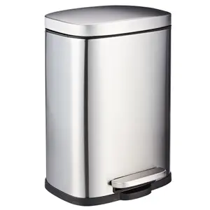 Kitchen Rubbish Bin 5 Litre Soft Close Stainless Steel Waste Bin