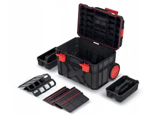 Tough Modular System Mobile Workshop Tool Storage Box Wheels Organiser 8 PCS set