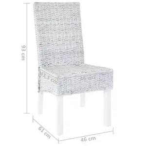 Hemsworth Dining Chair (Set of 4) Light Brown with White Wash Finish