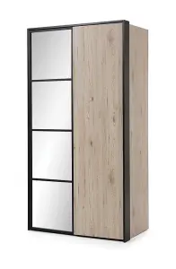 Glass Loft 2 Door Wardrobe 3 Section Wardrobe for Stylish Storage