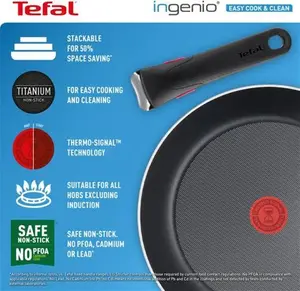 Tefal 10 Piece Ingenio Easy Cook & Clean Non-Stick Aluminium Set, Black