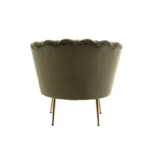 Velvet Sage Green Accent Chair