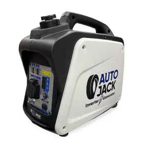 Autojack Petrol Generator Quiet Portable Suitcase Camping Inverter 1200W