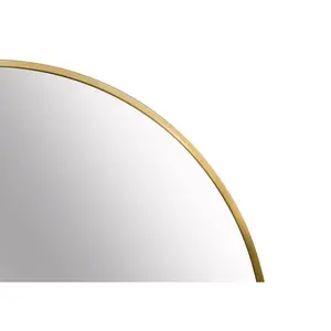 Salma Metal Flat Mirror Satin Brass / 170cm H x 76cm W