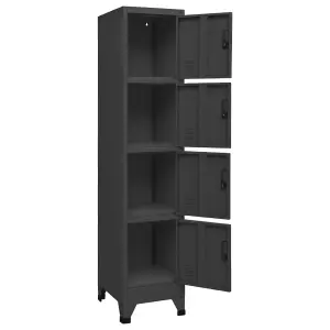 Berkfield Locker Cabinet Anthracite 38x45x180 cm Steel