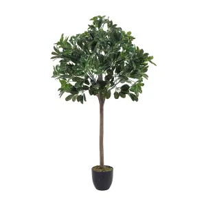 122cm Artificial Schefflera Arboricola Tree in Black Pot for Decoration Living Room