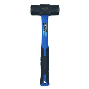 Double Face Sledge / Lump Hammer TPR Handle Fibreglass Shaft 4lb