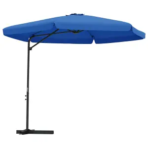 Berkfield Outdoor Parasol with Steel Pole 300 cm Azure Blue