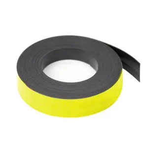 MagFlex Lite Flexible Matt Yellow Magnetic Gridding Tape for Whiteboards, Noticeboards or Filing Cabinets - 19mm Wide - 5m Length