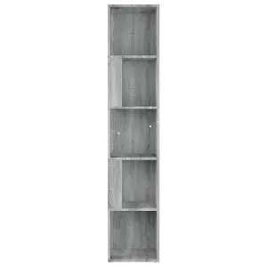 Berkfield Corner Cabinet Grey Sonoma 33x33x164.5 cm Engineered Wood