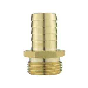 Solid brass pipe hosetails to male bsp thread for pumps,filters water features and fountains19mm barb-3/4" bsp(26.4mm)