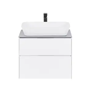 Erubey 600mm Wall Hung Single Vanity Unit White