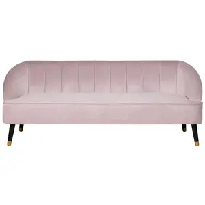 3 Seater Velvet Sofa Pink ALSVAG