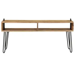 Berkfield TV Stand Solid Mango Wood 110x35x45 cm