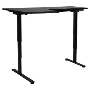 Adjustable Desk Electric Left Hand Black DESTINES