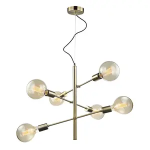 Luminosa Modern Hanging Pendant Antique Bronze 6 Light , E27