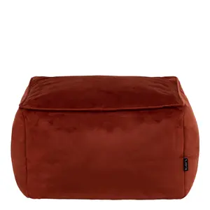 icon Amara Velvet Bean Bag Pouffe Terracotta