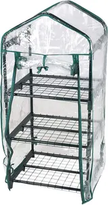 Garden Store Direct Outdoor Garden Grow House With Clear PVC Cover Plant Greenhouses - 3-Tier