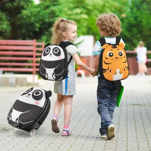 Costway 2PCS 30CM 40CM ABS Kids Suitcase Backpack Set Portable & Lightweight School Travel Luggage