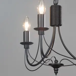 Litecraft Somerset Black Chandelier