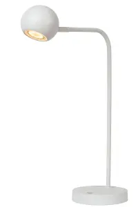 Lucide Comet Modern Rechargeable Floor reading lamp - Battery - LED Dim. - 1x3W 2700K - 3 StepDim - White