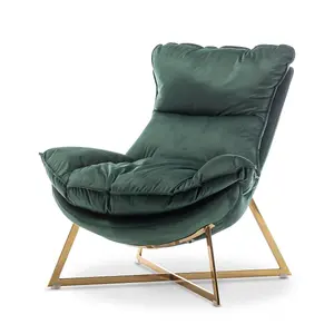 Velvet Bottle Green Pierina Accent Chair